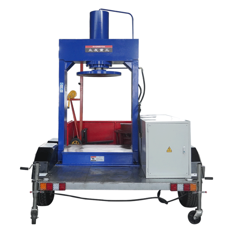 80ton/160ton/200ton Mobile Forklift Solid Tire Hydraulic Press Machine for Tire Press