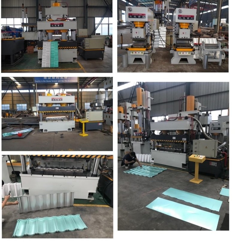200 ton 315 ton steel tile stone coated roof tile hydraulic press Customer Case