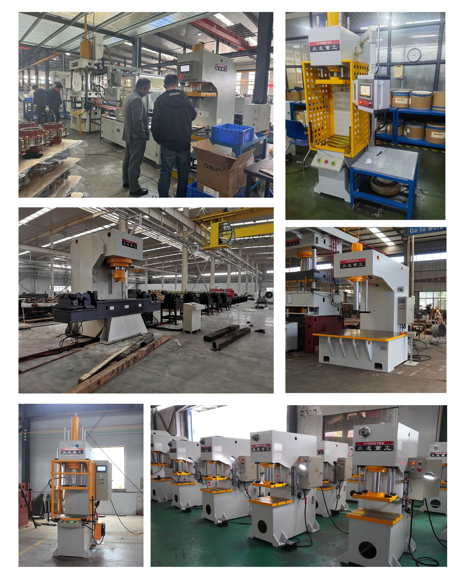 700T single arm hydraulic press with electric heating and water-cooled tubes Customer Case