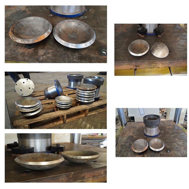 400t four columns hydraulic press Stamping and forming of lashing bowls for ro-ro ships Compression molding process