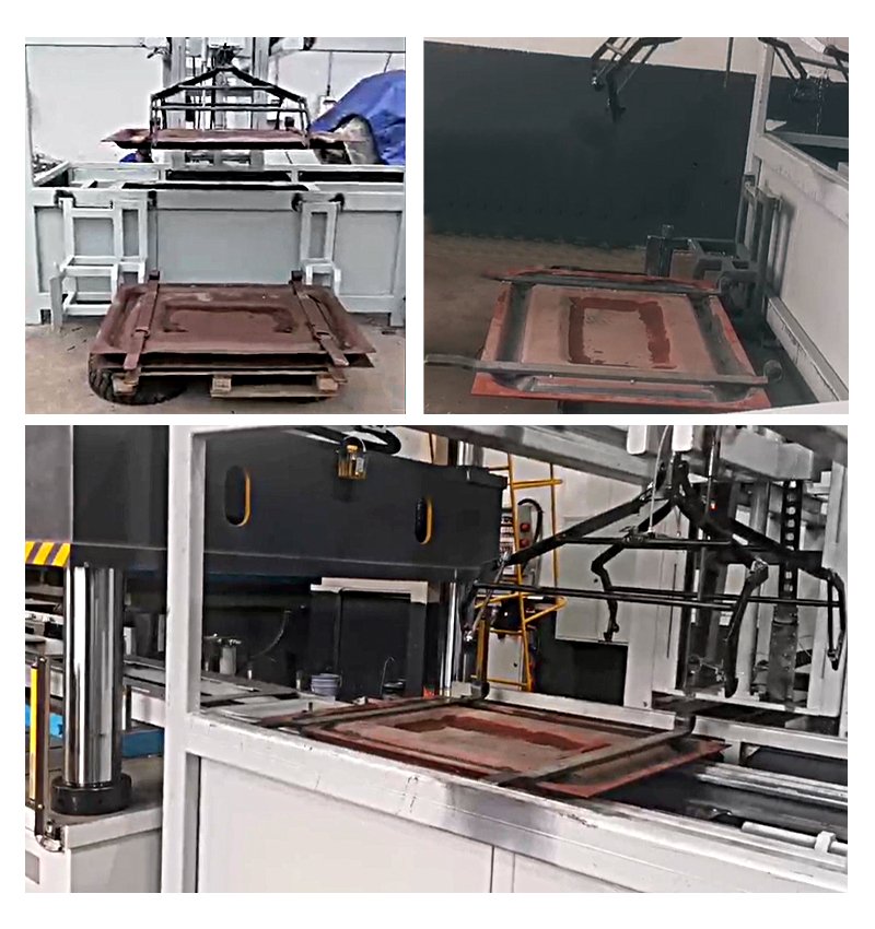 Train Door Plate Shaping Press Compression molding process