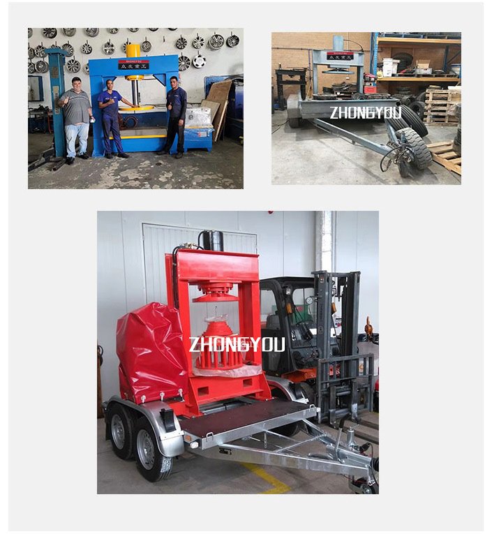 Mobile Tire Press for Engineering Vehicle Tire Changing Customer Case
