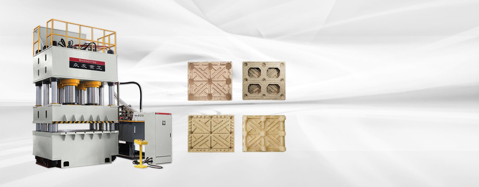 Wood sawdust pallet hydraulic press
