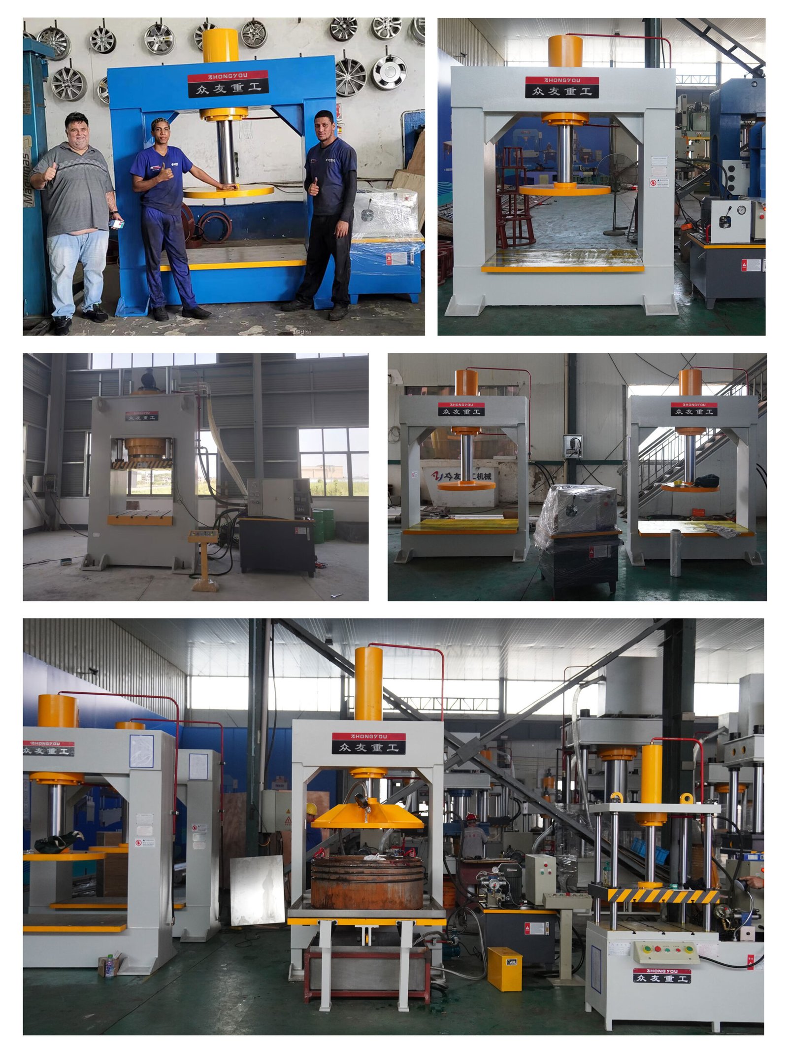 100 tons mobile tire press for tire removal equipment Customer Case