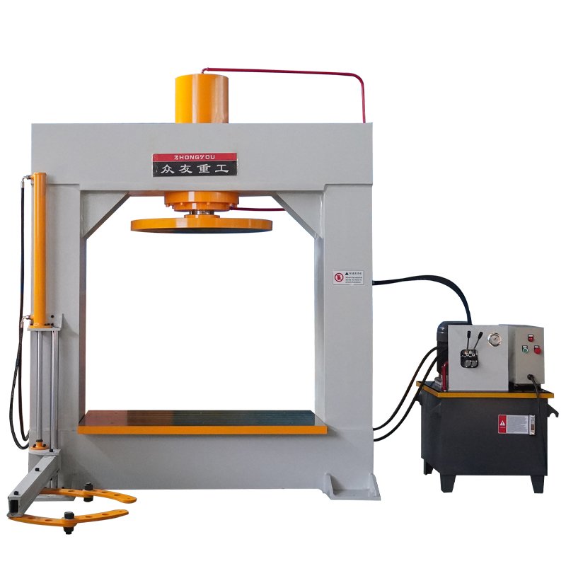 Zhongyou 200-ton gantry tire press with lifting arm
