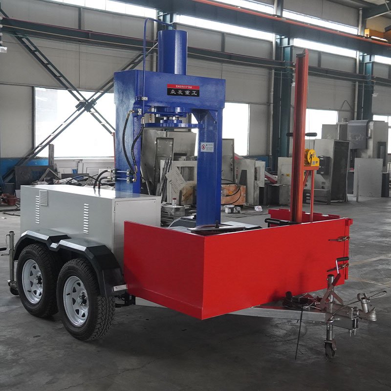 100 tons mobile tire press for tire removal equipment