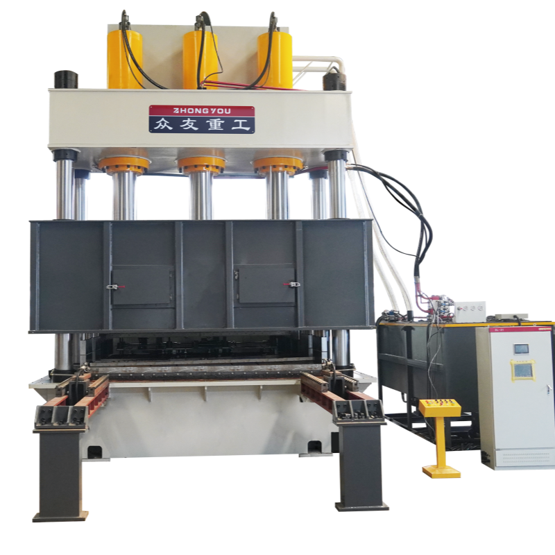 Wood chip tray hot pressing molding hydraulic press