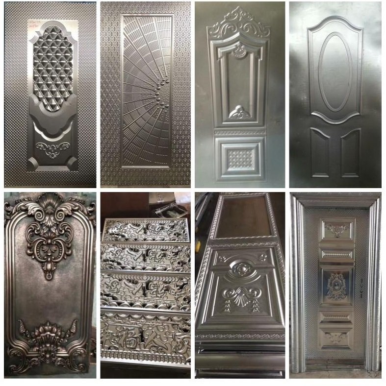 Anti-theft door embossing machine Compression molding process