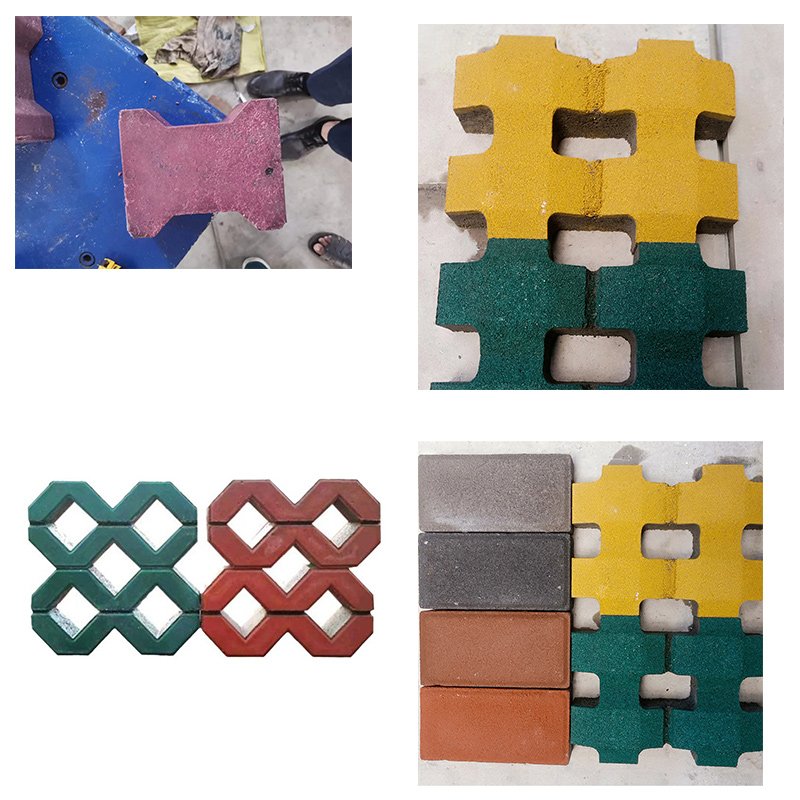 PE sand brick hollow brick hydraulic press Compression molding process