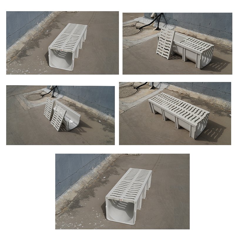 Fiberglass Water Channel Hydraulic Press Compression molding process