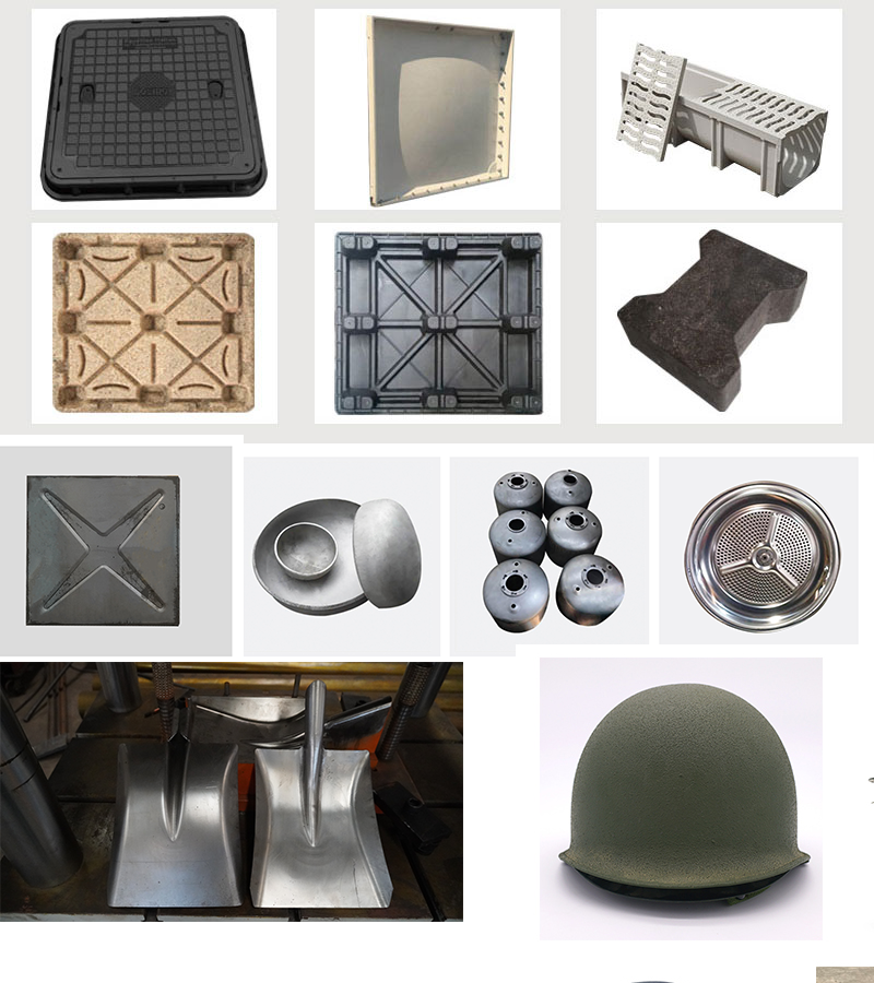 500-ton double-beam, four-column multi-purpose hydraulic press Compression molding process