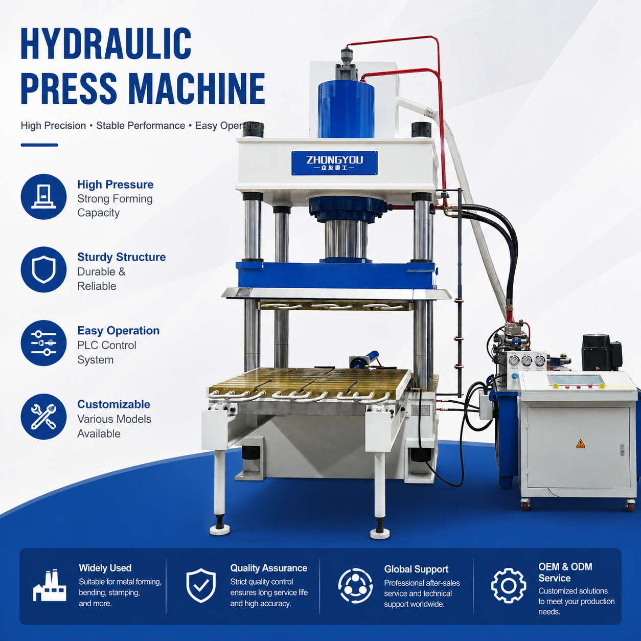 315-ton Servo-Hydraulic Press for SMCBMC Composite Hot Press Molding
