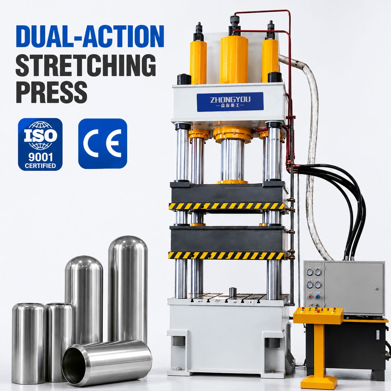 315 Ton Dual Action Hydraulic Deep Drawing Press for Metal Forming