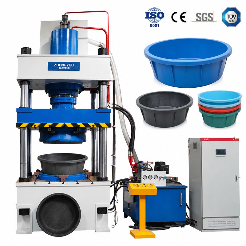 400 Ton Hydraulic Hot Press Machine for Plastic Basin Molding and Forming  Industrial Plastic Basin Compression Molding Press